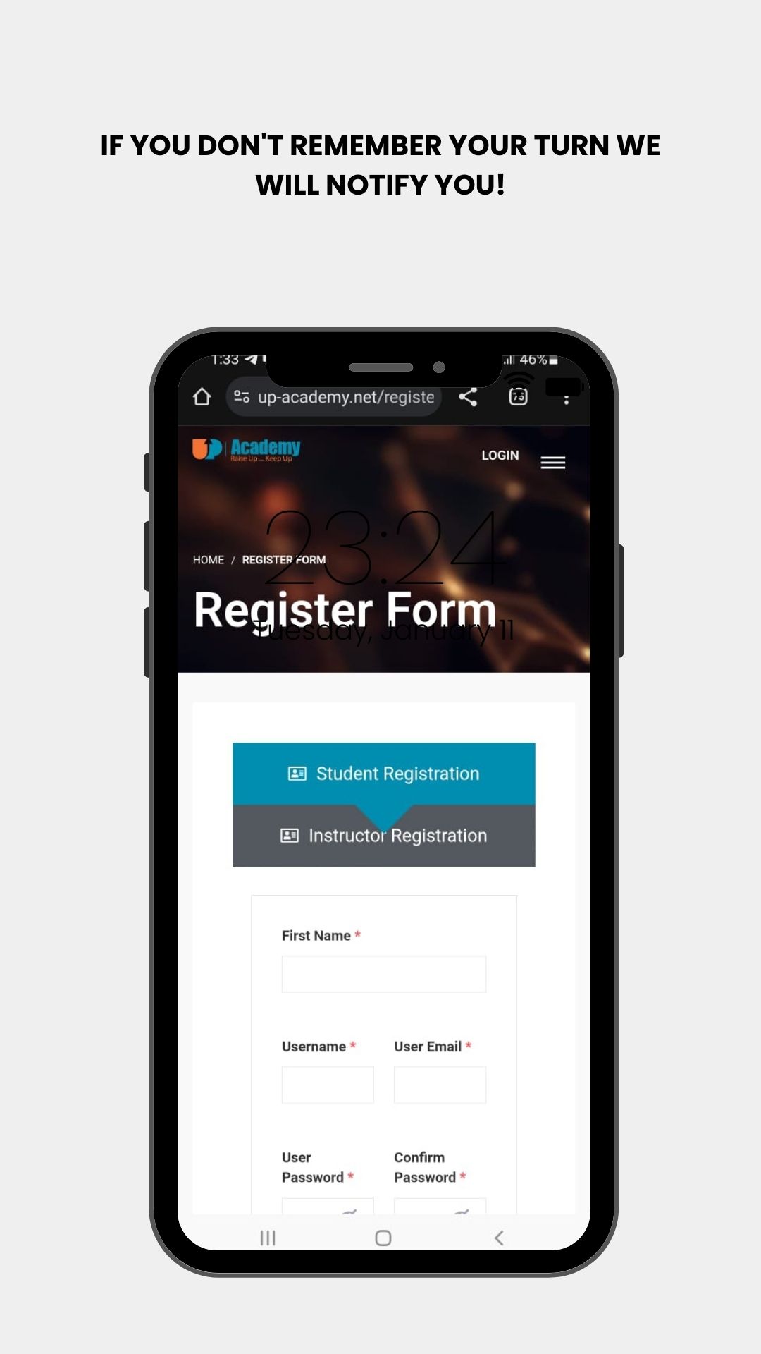 UP Academy LMS Application